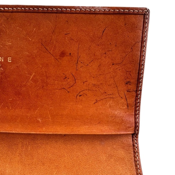 Authentic CELINE Macadam Beige Canvas & Leather Kisslock Long Wallet - Picture 14 of 15